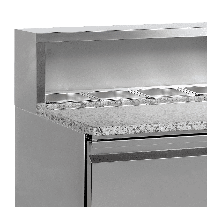 Comptoir à pizza GN1/1PT920 Inox L900mm 16454 TEFCOLD_1