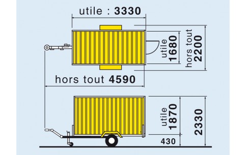 Remorque abri de chantier ecim ac35_1