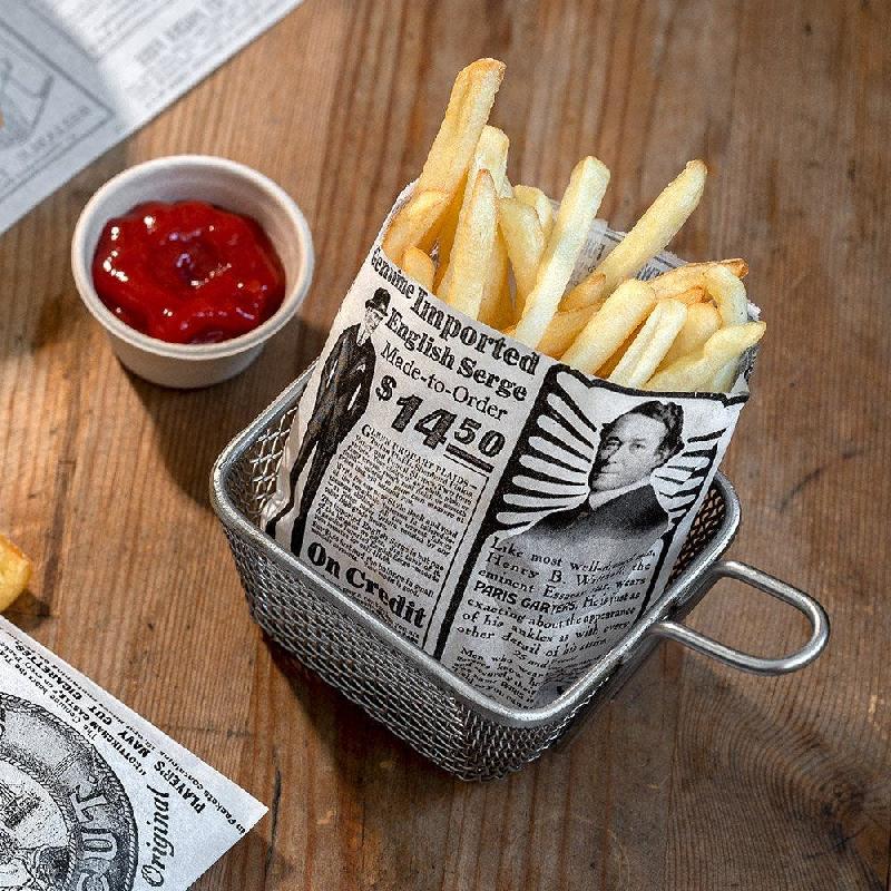 Sachet à frites papier ingraissable times 12x12cm par 1000_1