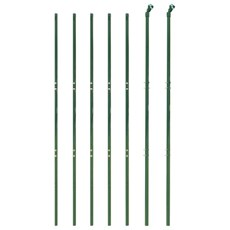 Vidaxl clôture en treillis métallique vert 1,6x10 m acier galvanisé 154068_1