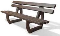 Banc public en plastique recyclé - Gamme TIVOLI - Longueurs 150 et 200 cm - ADS EQUIPEMENTS EURL - Polyvalent et intemporel_1