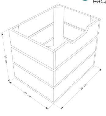 Billy-3 - Caisse en bois IKEA - Simply A Box - L36 x H30 x P27 cm - Bois brut et 6 coloris de lasure_1