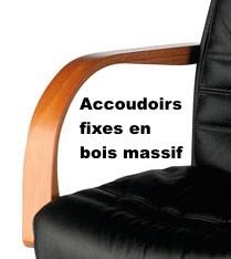 Fauteuil Directionnel avec accoudoirs  JOHN - Sitek - cuir noir_1