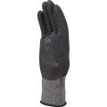 Gant de manutention tricot polyester/spandex - enduction nitrile paume, doigts et mi-dos + picots - jauge 15 - réf. VE725NO_1