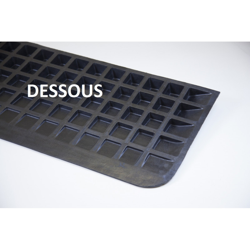 Rampe de seuil en caoutchouc modulable, antidérapante jusqu'à 1000kg de charge pour petite marche et seuil de porte - t120064_1