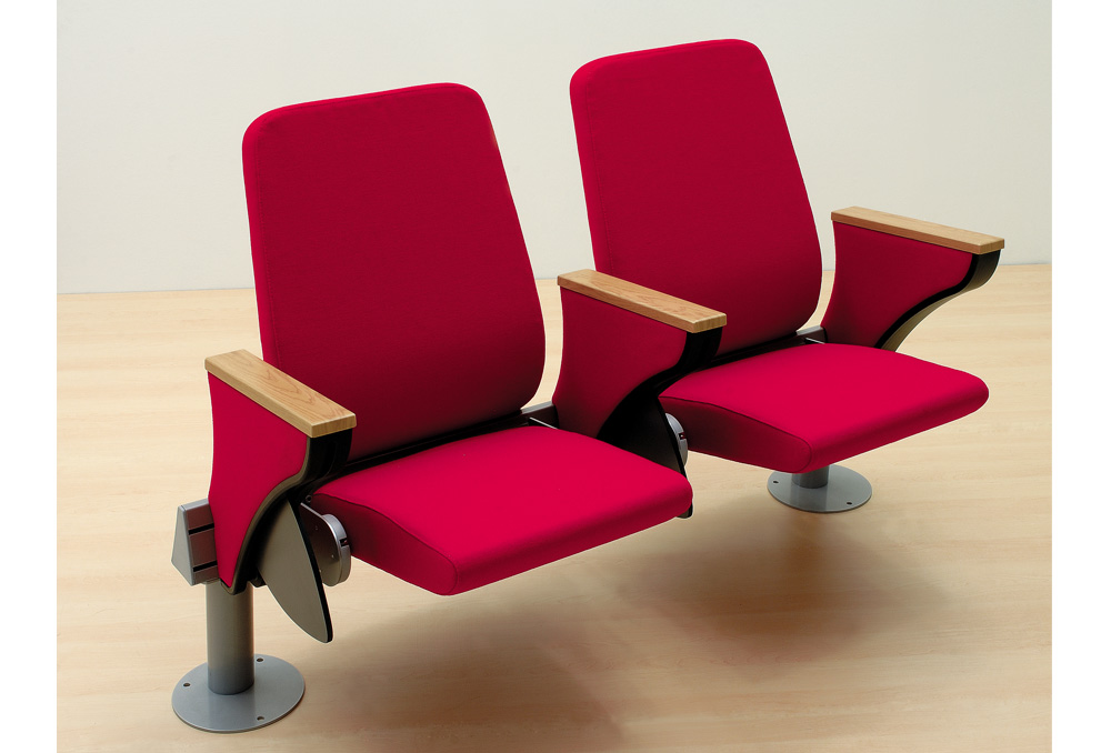 Siège d'auditorium et d'amphithéâtre avec tablette écritoire escamotable - Dromeas - dias_1