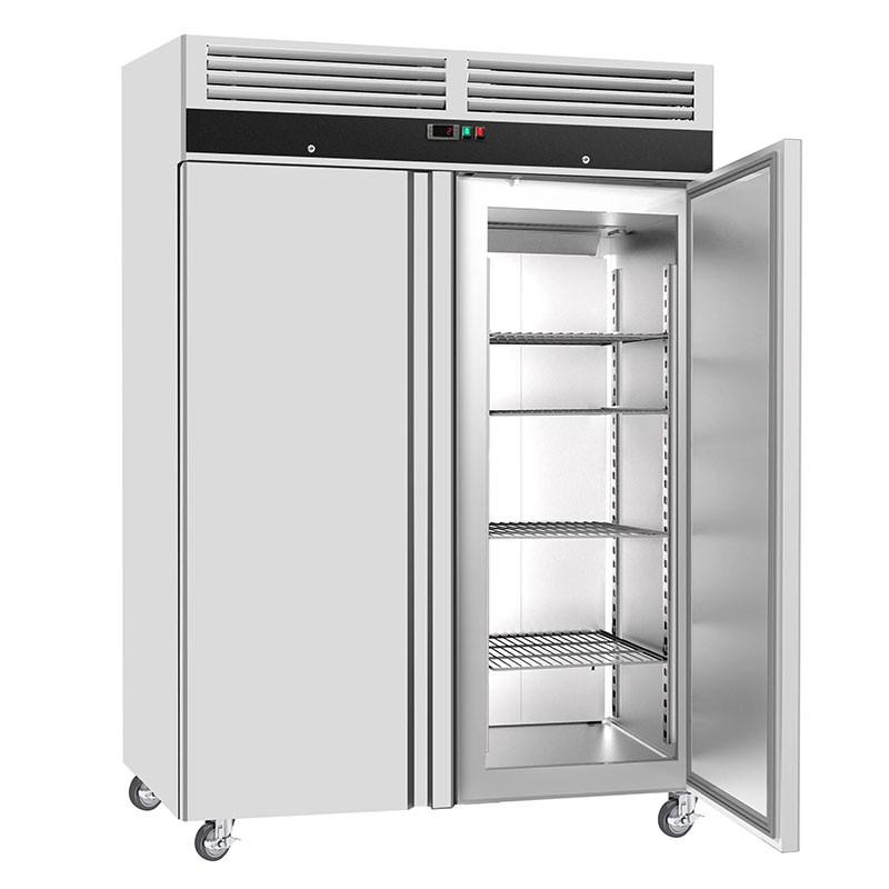 Armoire congélateur en inox double portes pleines - 1400 L_1