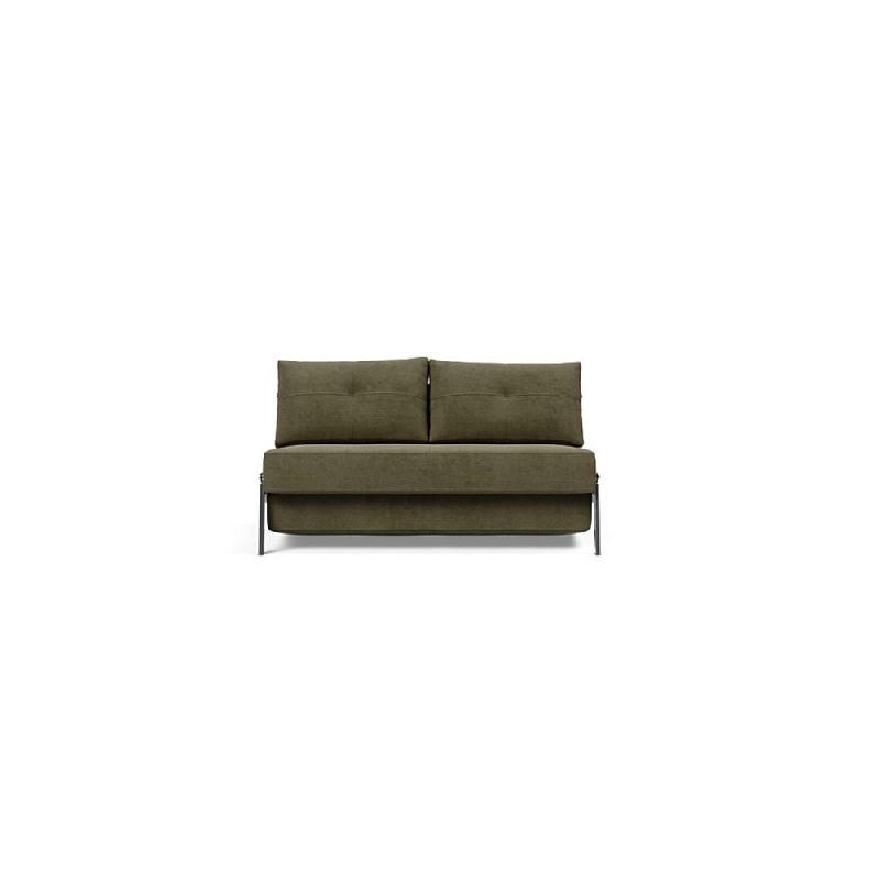 Canapé design convertible Cubed 02 Chrome 200x160 cm - Tissu Cordufine Pine Green - Innovation Living_1