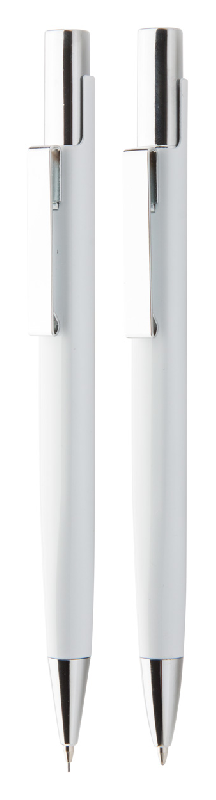 Parure - Stylo et porte-mines en aluminium - Livrée dans un étui cadeau - Encre bleue et mine 0,7mm_1