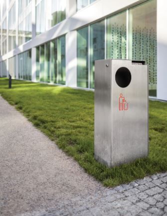 Poubelle urbaine Crystal avec options pour tri sélectif