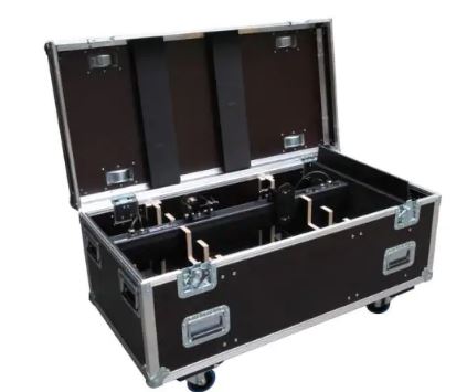 Flight Case professionnel pour Pixyline 150 - RÉF. OPIXILINE150/8/FC - Bois finition losange - Aluminium 30x30mm - Roulettes pivotantes_1