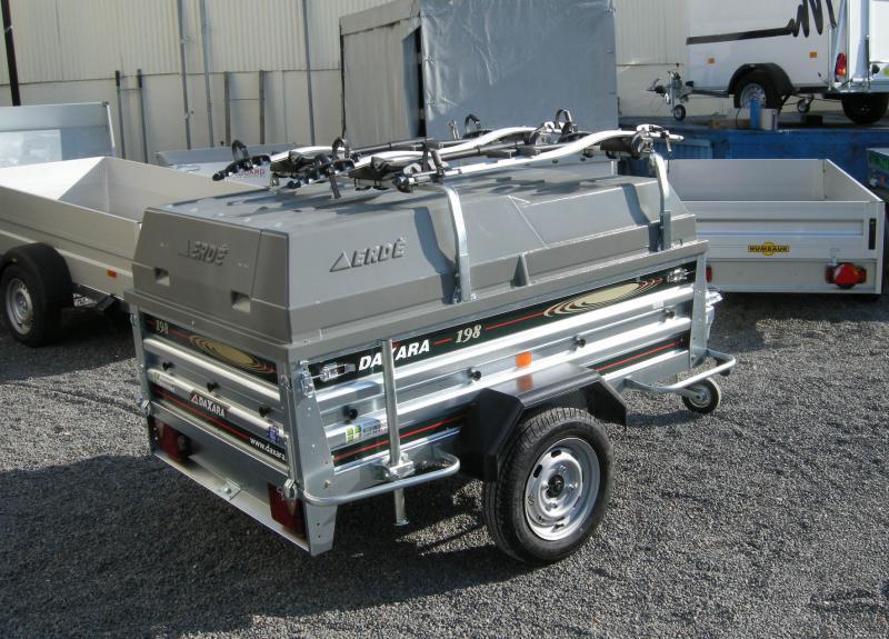 Remorque à bagages DAXARA 198 TE PV - galvanisée, équipée avec capot ABS, rails vélo et accessoires_1