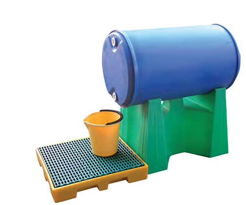 Support de fût amovible en polyéthylène - Maintien horizontal pour fûts de 60 à 220 L - Robuste et léger_1