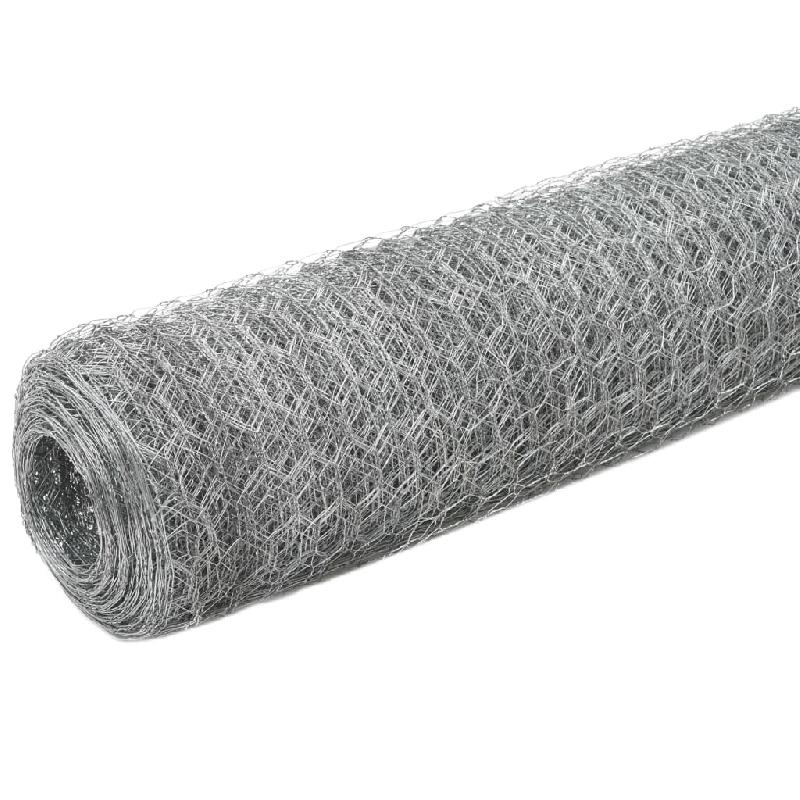 Vidaxl grillage pour volière acier galvanisé 25x1,2 m argenté 143324_1