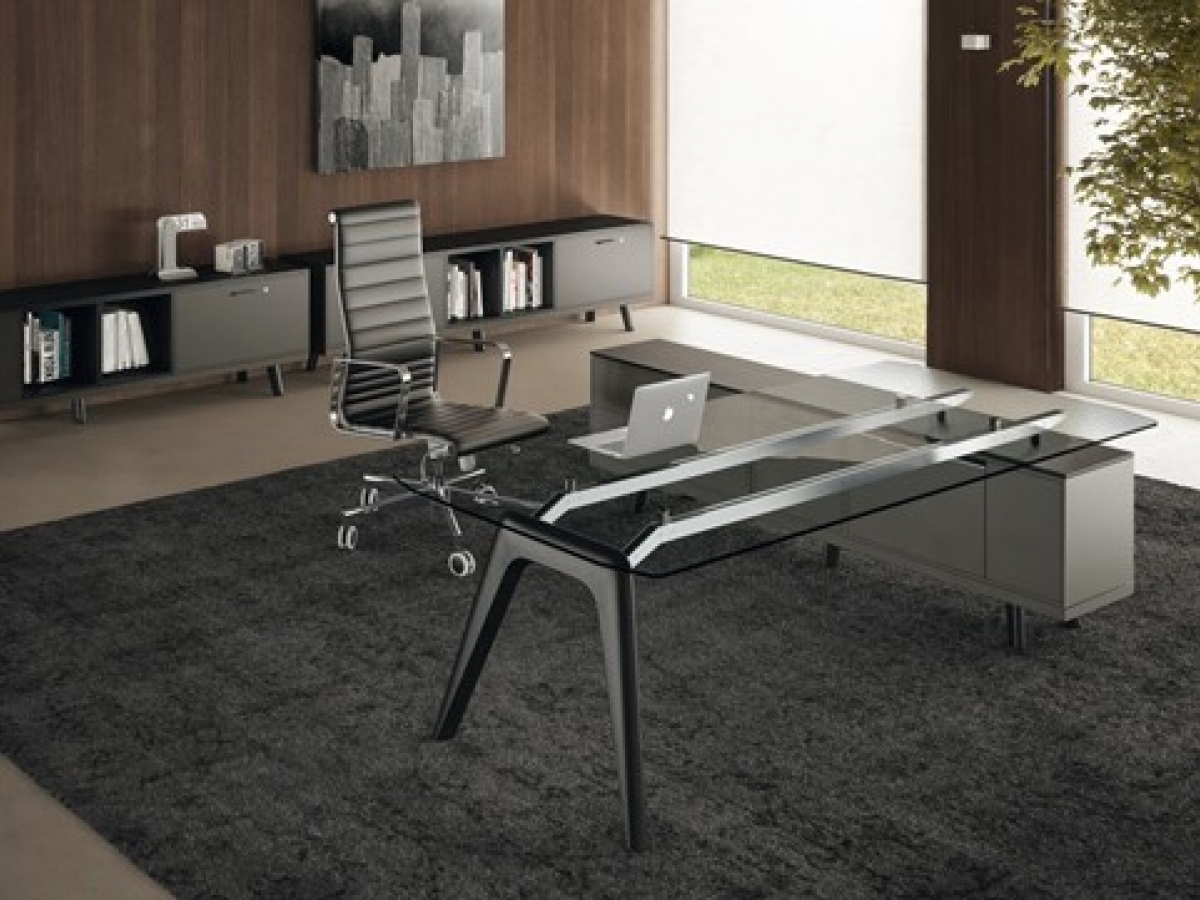 Bureau de direction design et élégant - RAIL - Made in Italy - Finitions haut de gamme_1