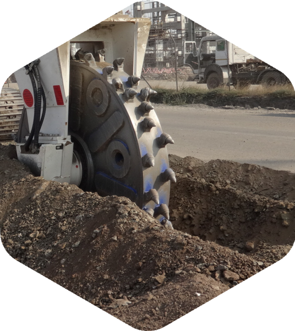 Roue  de coupe  pour démolition, carrière  et tranchée de fibre  - DMW_1