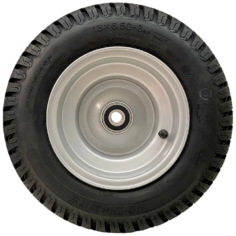 16x6.50-8 Grass Lawnmower Wheel 4ply P332 Tyre Steel Rim 25mm Bearings 65mm Hub_1