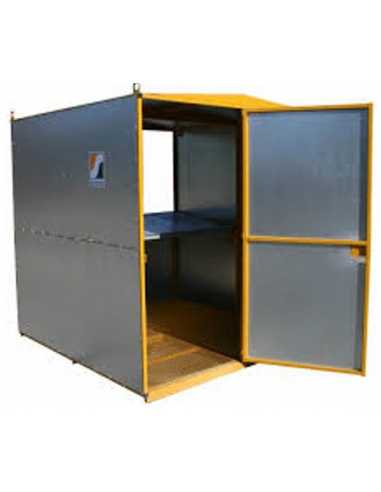 Cabane à plan CCL - acier brut extérieur et laqué jaune intérieur - 2 tailles disponibles_1