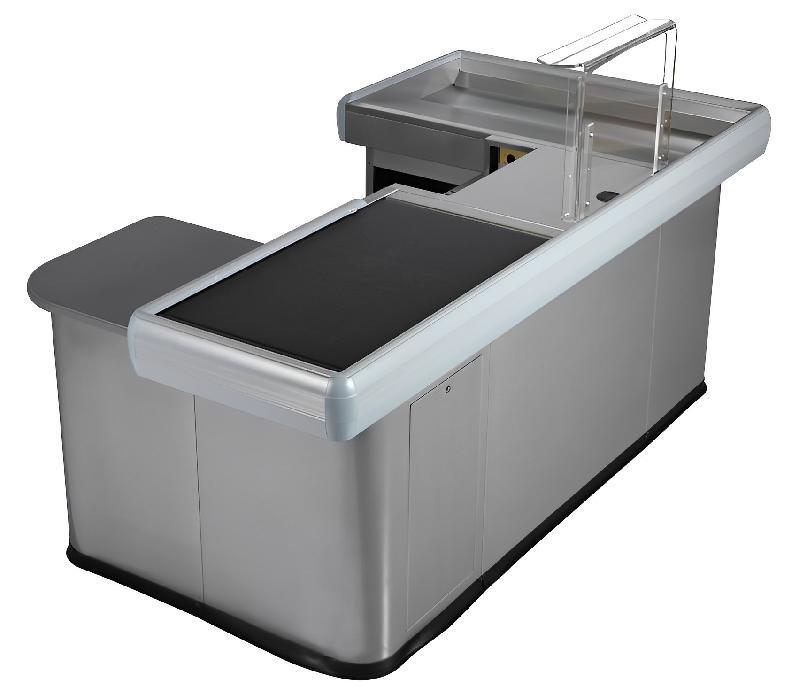 Caisse de sortie Check Out 2300 - Longueur 2,30 mm - Profondeur 1,10 mm - Hauteur 0,95 mm - Avec tiroir-caisse et tapis mécanique_1