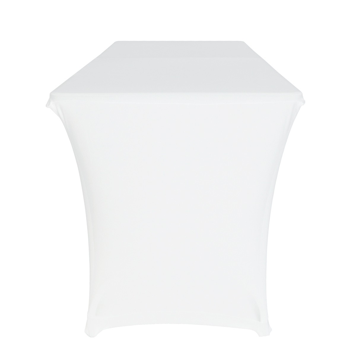 Nappe élastique blanche pour table pliante 180 cm avec réhausseurs - élasthanne et polyester_1