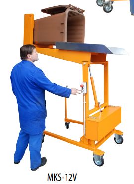 Type mks - basculeurs/élévateurs mobile de poubelles - bauer gmbh - déversement 120 et 240 l_1