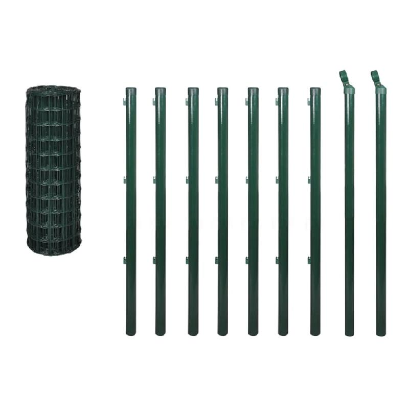 Vidaxl clôture euro acier 10x1,0 m vert 140565_1