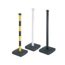 2001 - Poteau de signalisation et balisage PVC à lester sur socle - Lot de 6 - Marque Novap_1