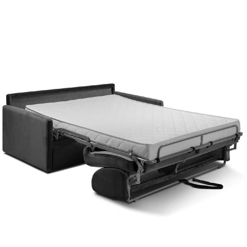 Canapé convertible express Sun Limited - 140 cm - Matelas 14 cm - Velours vert - Fabrication artisanale italienne_1