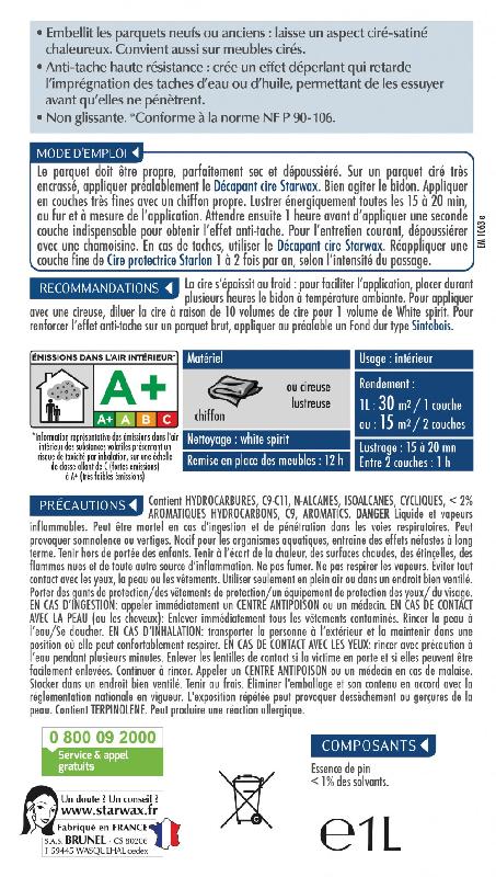 Cire anti-taches incolore parquet STARWAX 1 l_1