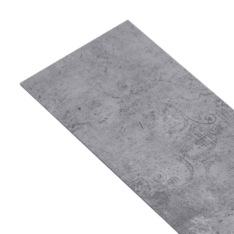 Vidaxl planches de plancher pvc 5,02 m² 2 mm autoadhésif gris ciment 146558_1