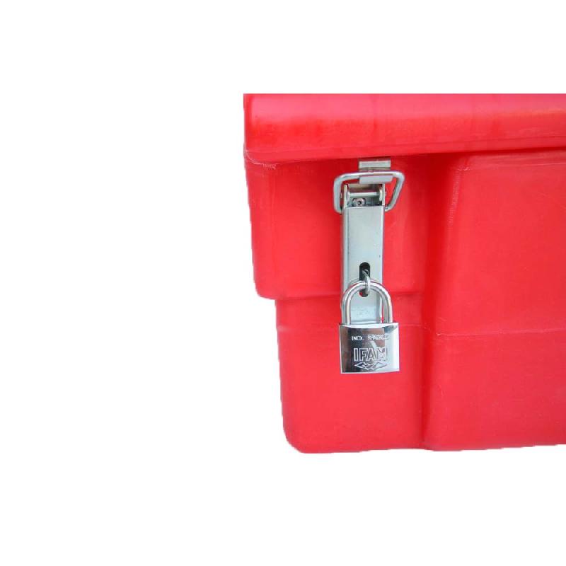 Bac à sable-sel-absorbants 200L avec grenouillères cadenassées et pelle - Polyéthylène haute densité_1