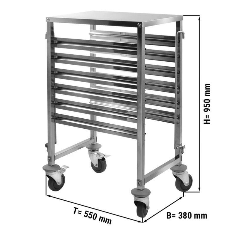 Chariot inox à 6 plateaux GN 1/1_1