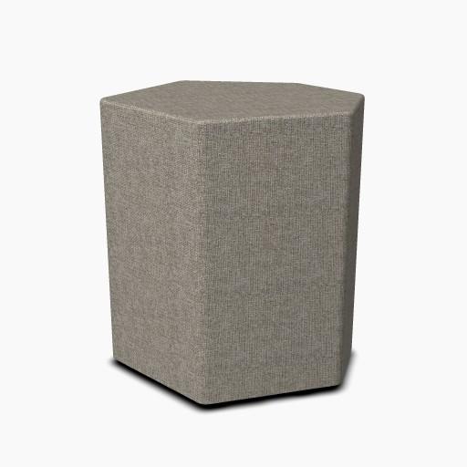 Poufs d'accueil finition tissu - MDD - Beige Medley, Haut_1