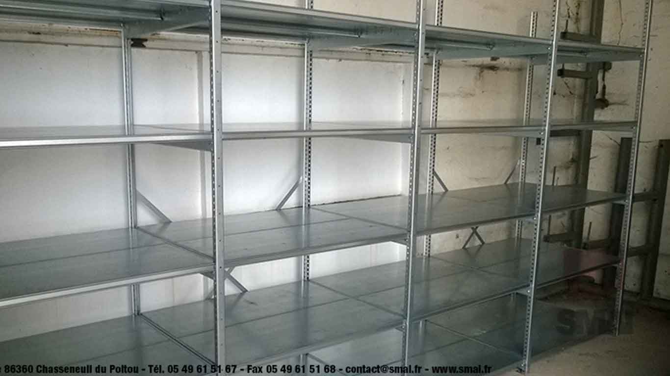Rayonnage économique en métal pour pièces mécaniques et boîtes d'archives