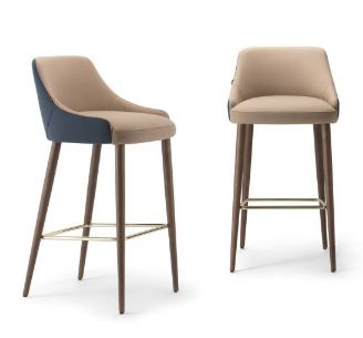 Adima 07 - Tabouret de restaurant Torre - Hauteur 102 cm - Réf. 3886 - Bois frêne et repose-pieds métal_1