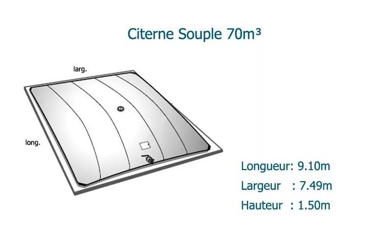 Citerne souple eau potable 70000L - Neatfx - Toile EXOM ACS - PVC 1100 g/m²_1