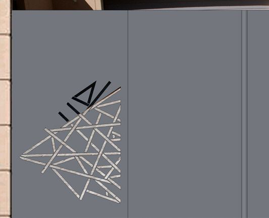 Claustra Graphic - Clôture en aluminium moderne et design - RD Productions - Plein, motifs personnalisables_1