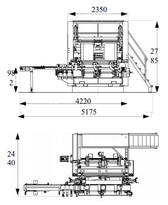 Cloueuse hydraulique de semelles pour palettes - Platon - longueur semelle : 600 à 1400 mm_1