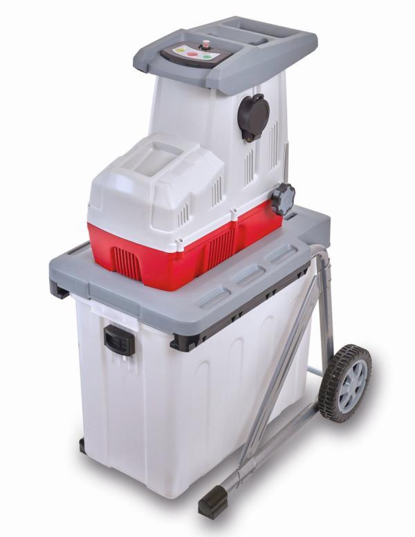 Broyeur de branches électrique Ikra ILH 3000 A - 3000 W, panier de récupération, rangement compact, diamètre 44 mm_1