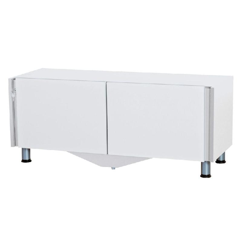 Meuble présentoir à tiroirs L120cm pour Banko Alveo - blanc avec façades personnalisables_1