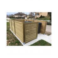 Cache-conteneurs en pin - 1 bac 4 roues ou 2 bacs 2 roues - Challenv SAS - Fabrication française_1