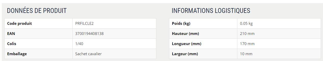 Prfilcle2 - composant de filtre à eau Ribimex France - clé en plastique pour filtre 2 et 3 pièces - poids 0,05 kg_1