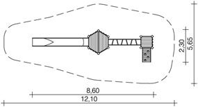 0-22530-700 - structures de jeux combinées - pro urba - dimensions : l 8,60 m x l 2,30 m_1