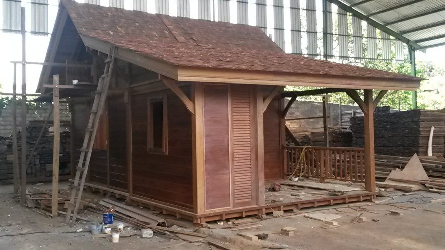 Kit complet de bungalow 33 m² avec chambre et salle de bain équipée