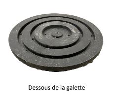 Galette pour fixation sans percement - Balise autorelevable - Platine caoutchouc noir - STI Balisage routier_1