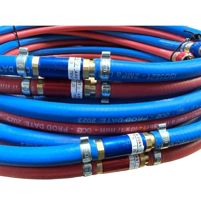 Kit tuyau soudage simple débit Ø10x17 OXYGENE / ACETYLENE - 20m_1