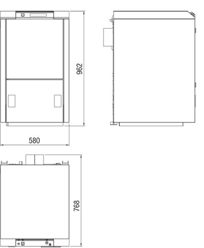 Practika - chaudières à granulés - red - puissance thermique nominale du foyer 28.00 kw_1