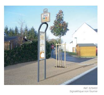Totem arrêt de bus conviviale® - Jesignale - Vitrine simple ou double face avec support signalétique orientable_1