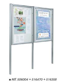 Vitrine d'extérieur sobre et discrète - Épaisseur 58mm - Idéale pour bâtiments publics et culturels - CLASSIQUE_1