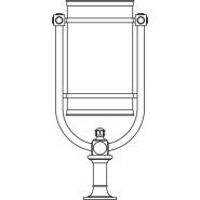 Poubelle publique 2274 000 - Melia - Neri - 37 L - Cylindrique - Fonte et acier galvanisé_1